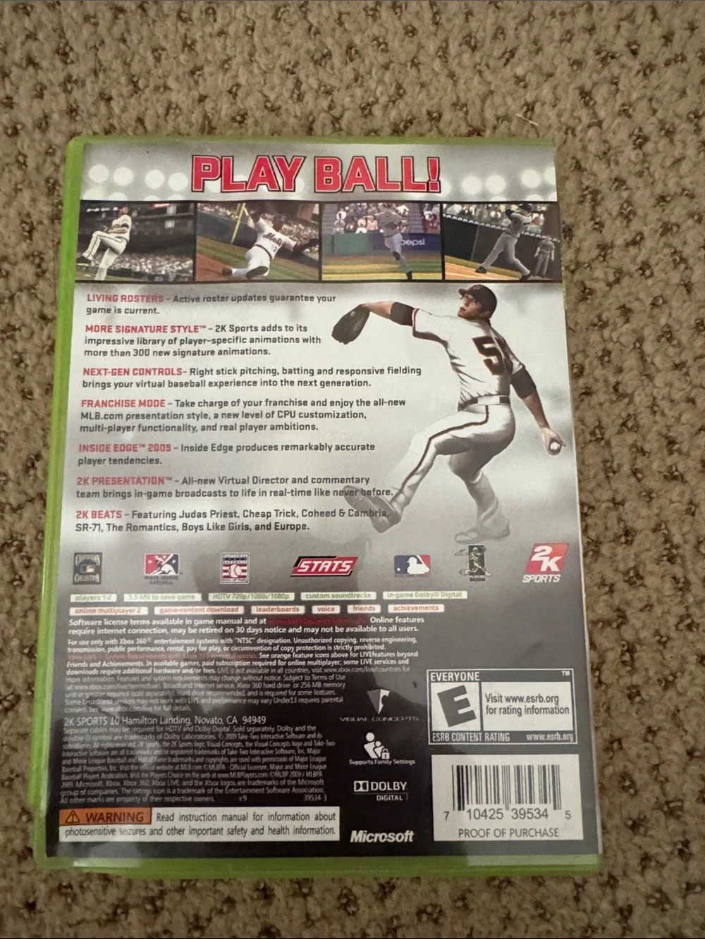 Microsoft Xbox 360 Sports Game Pair - Green Cases